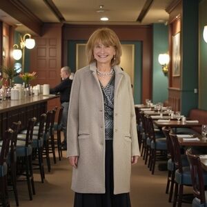 Amina Rubinacci wool/cashmere classic coat made in Italy IT 48 (12-14) 2010’s